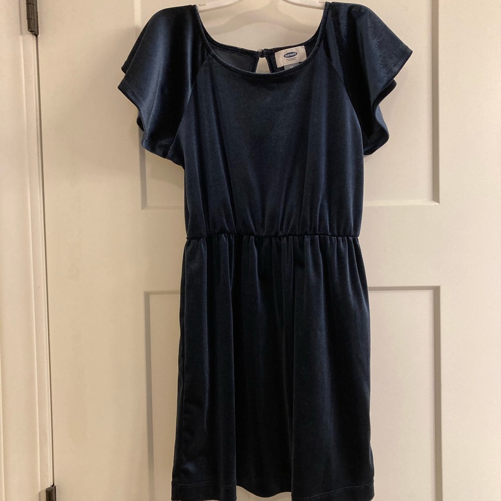 Old Navy Velvet Flutter Sleeve Dress